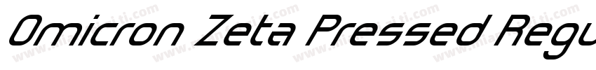 Omicron Zeta Pressed Regular字体转换
